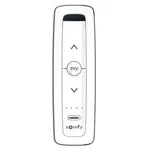 Télécommande Somfy 5 canaux blanche, avec les voyants et la touche de choix du canal